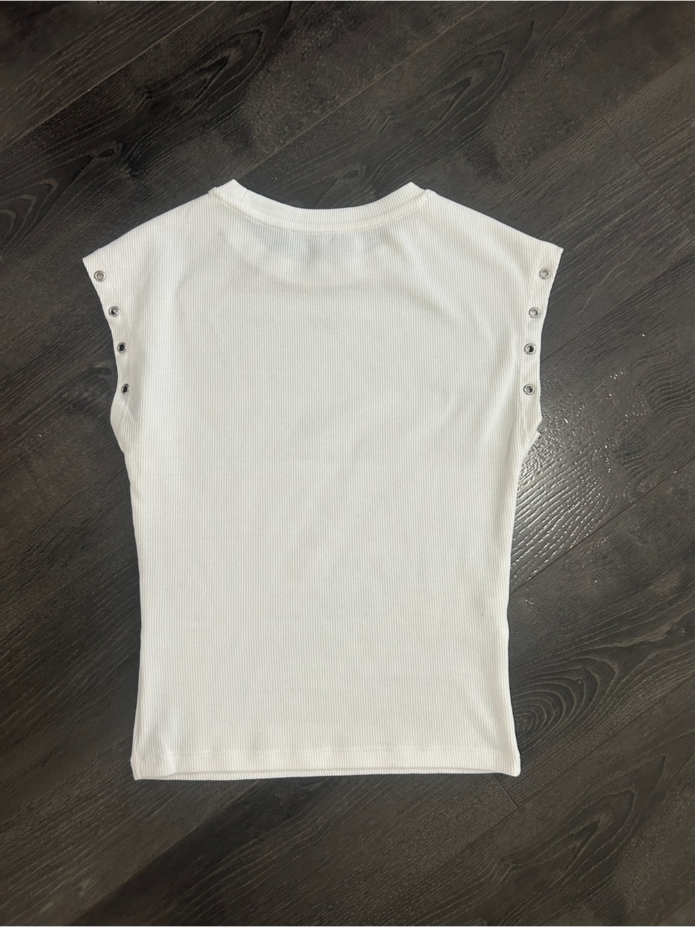 Mango White Ribbed Tank Top - Picture 2 of 6